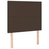 vidaXL Boxspringbett mit Matratze & LED Braun 80x200 cm Kunstleder