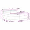 vidaXL Boxspringbett mit Matratze Dunkelgrau 200 x 200 cm Samt