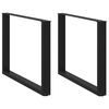 vidaXL Esstischbeine U-Form 2 Stk. Schwarz 100x(72-73) cm Stahl