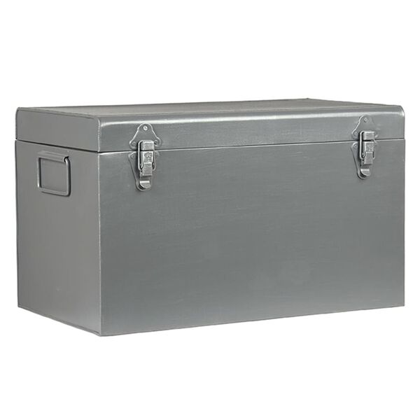 LABEL51 Aufbewahrungsbox Vintage 60x40x35 cm XL Antik-Grau