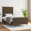 vidaXL Bettgestell ohne Matratze Dunkelbraun 90x190 cm Stoff