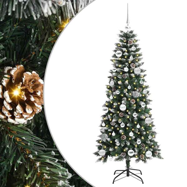 vidaXL K&uuml;nstlicher Weihnachtsbaum mit 150 LEDs mit St&auml;nder Gr&uuml;n 150 cm
