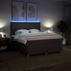 vidaXL Boxspringbett mit Matratze Dunkelbraun 180x200 cm Stoff