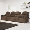 vidaXL Relaxsofa 4-Sitzer mit Getr&auml;nkehaltern Braun Stoff