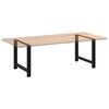 vidaXL Esstischbeine Schwarz 2 Stk. 90x(72-73) cm Stahl