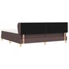 vidaXL Boxspringbett mit Matratze Dunkelbraun 200 x 200 cm Stoff