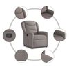 vidaXL Relaxsessel mit Aufstehhilfe Taupe Stoff