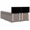 vidaXL Boxspringbett mit Matratze Taupe 140x190 cm Stoff