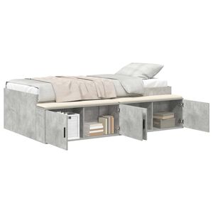vidaXL Bettrahmen mit Schubladen Beton Grau 80 x 200 cm Holzwerkstoff