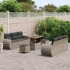 vidaXL Garten-Sofa-Set 9 pcs Grau Poly-Rattan