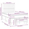 vidaXL Boxspringbett mit Matratze Hellgrau 120x190 cm Stoff