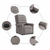 vidaXL Relaxsessel mit Aufstehhilfe Elektrisch Taupe Stoff