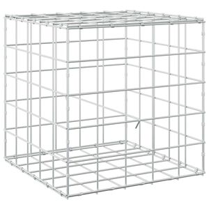 vidaXL Gabione mit 5 mm Draht und 10x10 cm Maschen 50x50x50 cm