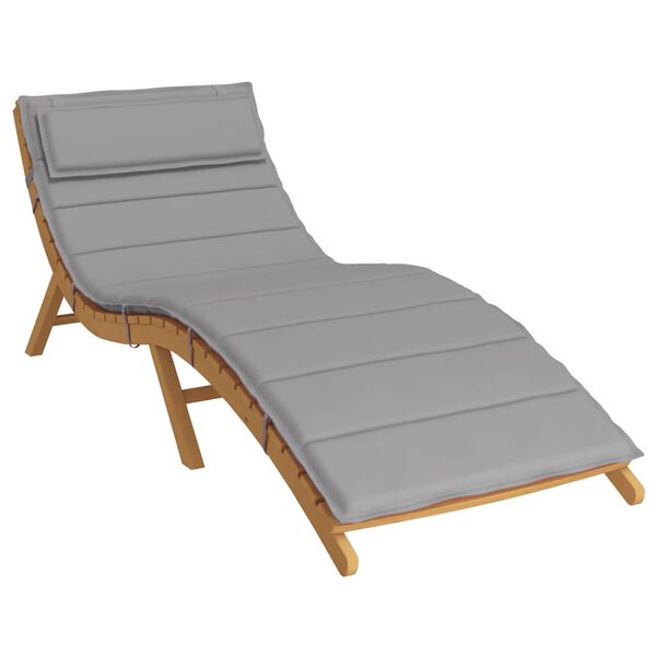 vidaXL Sonnenliegen-Auflage Grau 180x60x4 cm Oxford-Gewebe