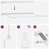 vidaXL Markise Automatisch mit LED Braun 450x300 cm