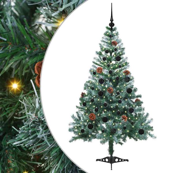 vidaXL Künstlicher Weihnachtsbaum Grün 150 cm PVC und Stahl