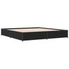 vidaXL Bettgestell Schwarz 160x200 cm Holzwerkstoff und Metall
