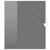 vidaXL Badm&ouml;bel-Set Hochglanz-Grau Holzwerkstoff
