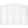 vidaXL Gabionen mit Hochbogen 8 Stk. 200x30x140/160cm Verzinktes Eisen