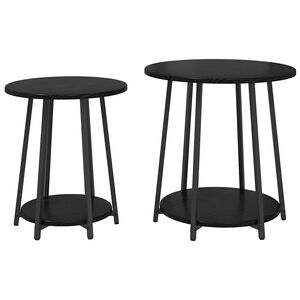 vidaXL Beistelltisch-Set 2 stk. Schwarz Eichen-Optik 50 x 50 x 51 cm