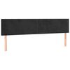 vidaXL Boxspringbett mit Matratze Schwarz 180x200 cm Samt