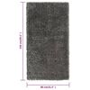vidaXL Shaggy-Teppich Hochflor Anthrazit 80x150 cm 50 mm