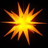 vidaXL LED-Weihnachtsstern Faltbar Gelb 100 cm