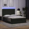 vidaXL Ottoman-Bett mit Matratze & LEDs Schwarz 140x190 cm Kunstleder