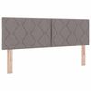 vidaXL Boxspringbett mit Matratze Taupe 140 x 190 cm Stoff