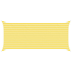 vidaXL Sonnensegel Gelb und Wei&szlig; 2 x 4,5 m 100 % Polyester Oxford