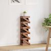 vidaXL Regal Braun 24 x 14 x 80 cm Massives Mahagoni Holz