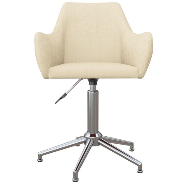 vidaXL Esszimmerst&uuml;hle 2 Stk. Drehbar Creme Stoff