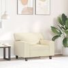 vidaXL Sessel Creme 60 cm Kunstleder