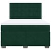 vidaXL Boxspringbett mit Matratze Dunkelgr&uuml;n 140x200 cm Samt
