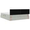 vidaXL Bett mit LED-Lichtleisten Hellgrau 180 x 200 cm Samt