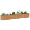 vidaXL Garten-Hochbeet 320x40x45 cm Verzinkter Stahl Silber