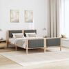 vidaXL Bettgestell Braun und Dunkelgrau 160 x 200 cm Massivholz Kiefer
