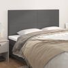 vidaXL Kopfteil Grau 160x5x118/128 cm Kunstleder