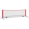 vidaXL Tennisnetz Schwarz und rot 301 x 90.5 x 87 cm Polyester