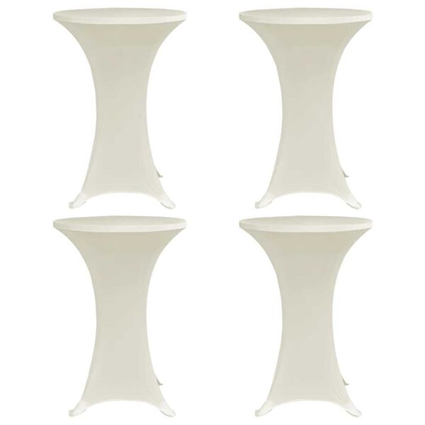 vidaXL Stehtischhussen 4 Stk. &Oslash; 70 cm Creme Stretch