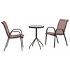 vidaXL Garten Bistro Set 3 pcs Braun Stahl