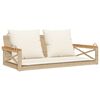 vidaXL Hängebank mit Kissen Beige 109x62x40 cm Poly Rattan