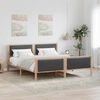 vidaXL Bettrahmen mit Kopfteil Dunkelgrau 200 x 200 cm Stoff
