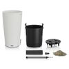 LECHUZA Pflanzgef&auml;&szlig; CILINDRO Cottage 23 ALL-IN-ONE &Oslash; 23 cm Wei&szlig;
