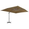 vidaXL Ampelschirm mit Aluminiummast 400 x 300 cm Taupe