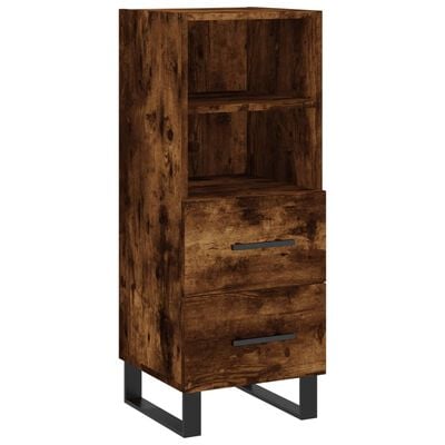 vidaXL Highboard Räuchereiche 34,5x34x180 cm Holzwerkstoff