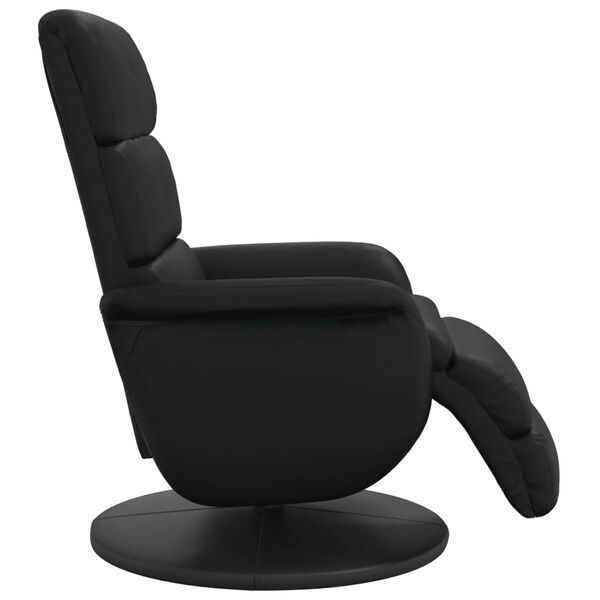 vidaXL Relaxsessel mit Fu&szlig;teil Schwarz Kunstleder