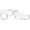 vidaXL Schlafsofa 2-Sitzer mit 2 Kissen & Hocker Taupe Stoff