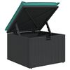 vidaXL 7-tlg. Garten-Sofagarnitur mit Kissen Grau Poly Rattan