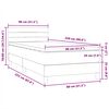 vidaXL Boxspringbett mit Matratze & LED Schwarz 80x220 cm Samt